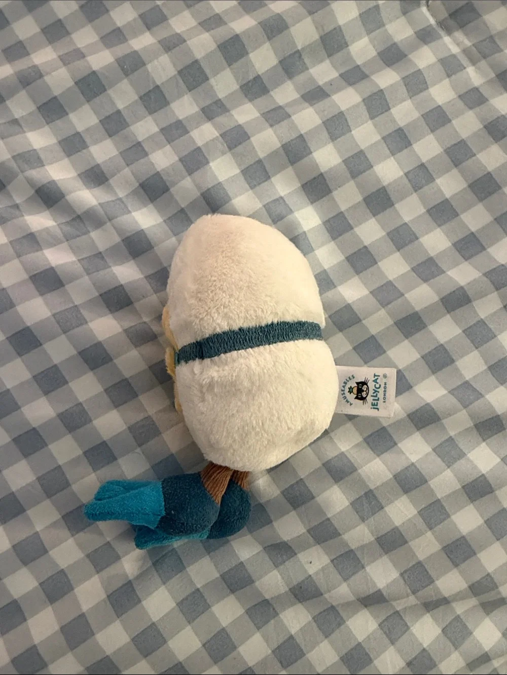 Jellycat White and Yellow Egg Plush scuba edition